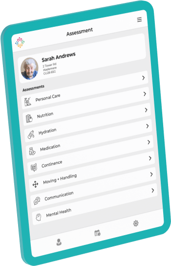 Ipad with Onecare Platform Interface